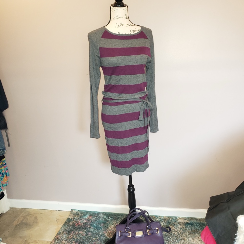 Soft (part) Cashmere Striped Dress